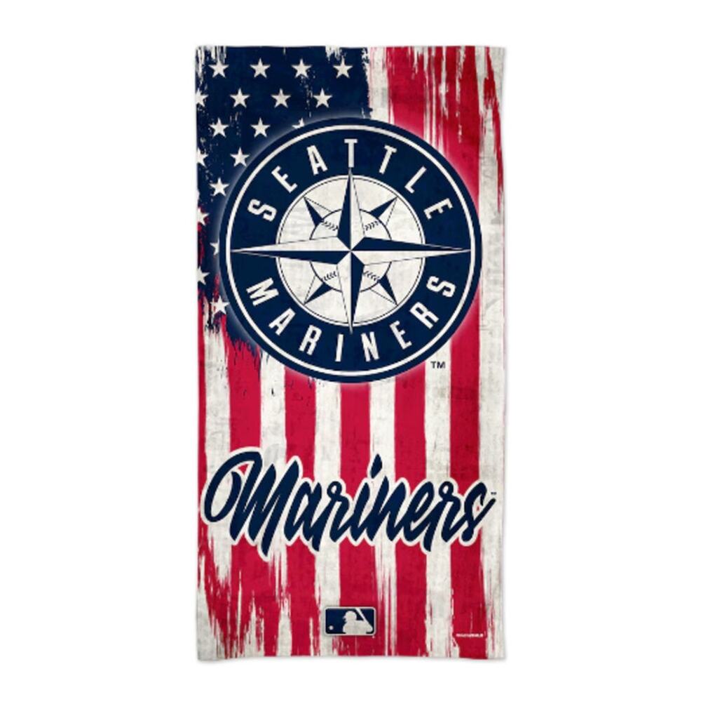 New ~ WinCraft Seattle Mariners 30'' x 60'' Patriotic Spectra Beach Towel